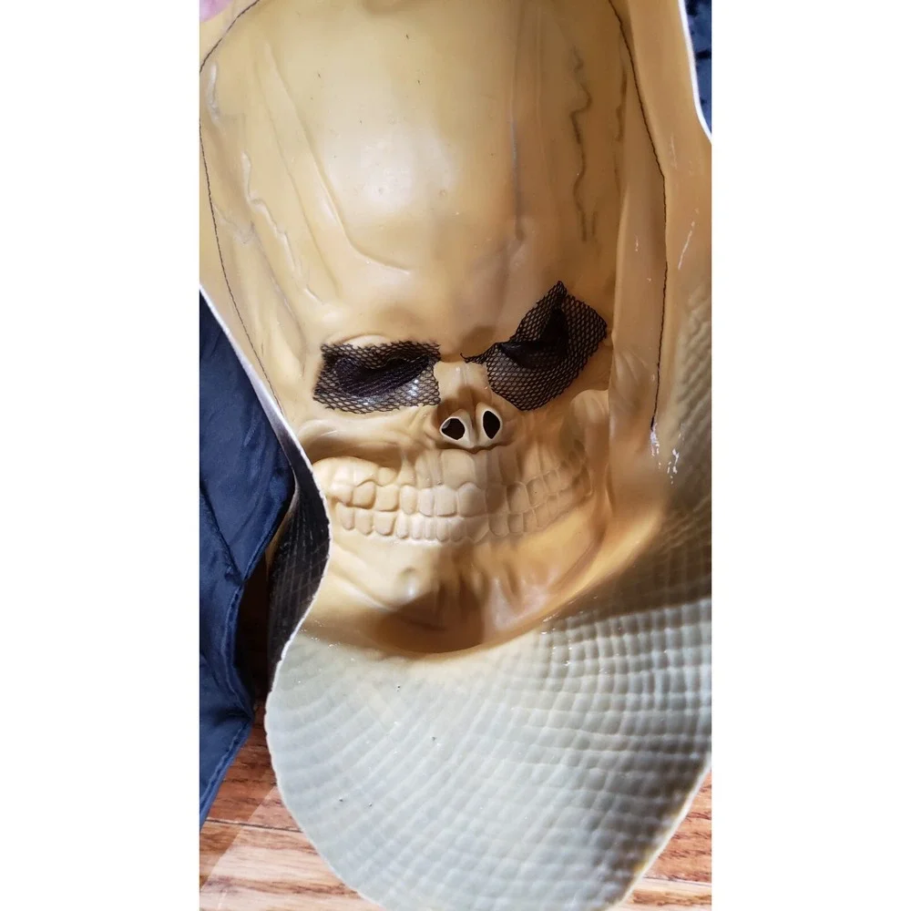 Creepy Scary Halloween Costume Mask Rubber Latex ‎ Skull Skeleton Mask Haunted